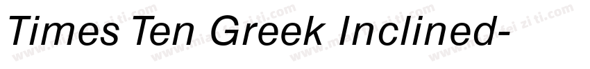 Times Ten Greek Inclined字体转换